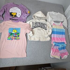 Girls 6-7 Casual‎ Capsule Wardrobe Tops Shorts Hoodie Swim Cover Spring Summer
